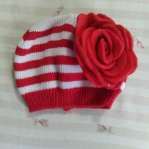 So 'Dorable Infant Girl Hat with Felt Rose